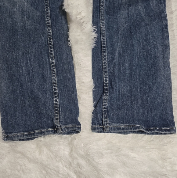 Cowgirl Tuff Blue Patchwork Boot Cut Jeans - Picture 8 of 8